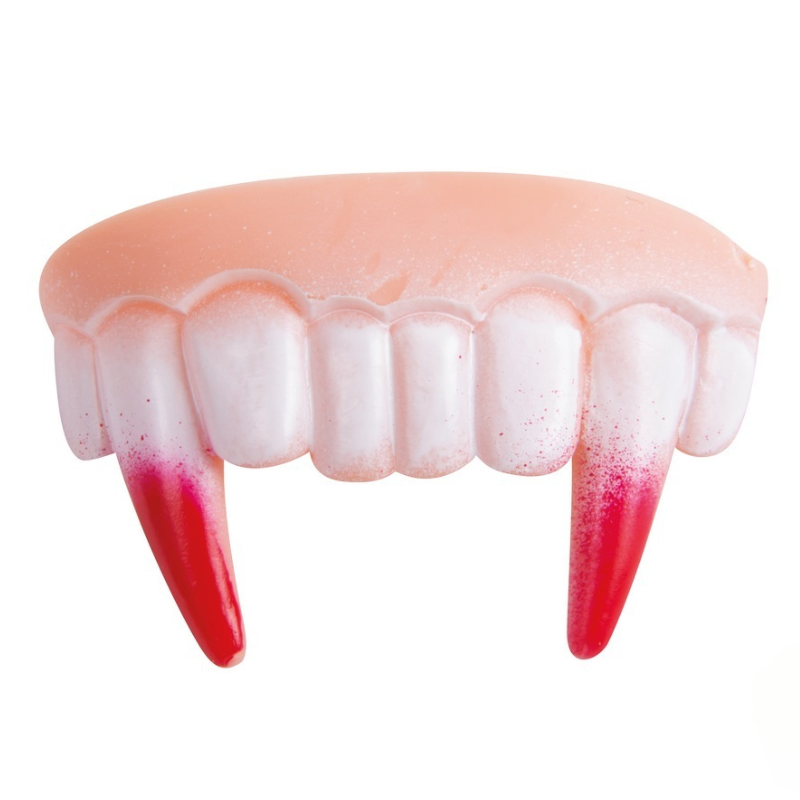 Dentier de vampire ensanglanté