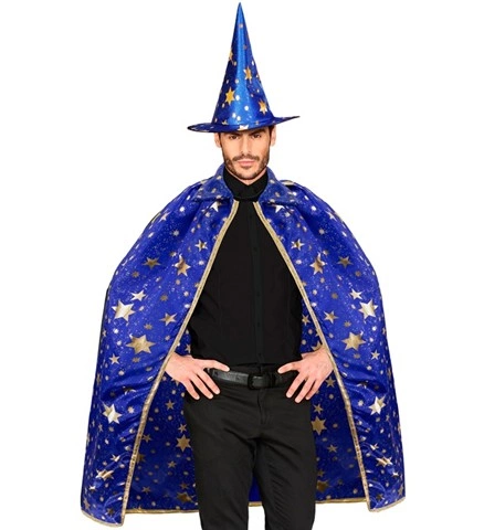 [WID15937] Set de magicien bleu et or pour adulte