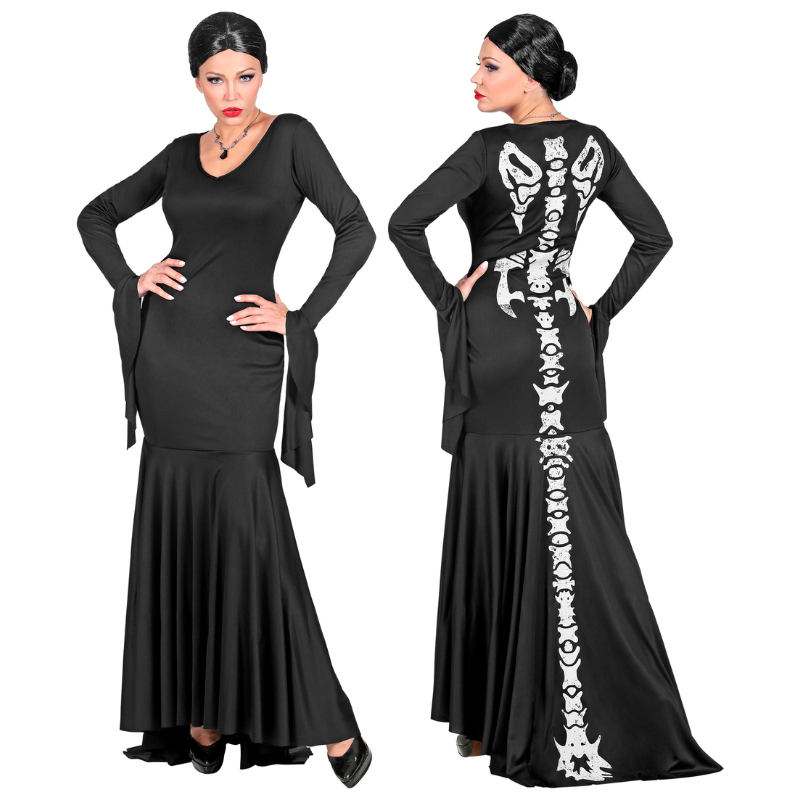 Déguisement robe squelette pour femme 
