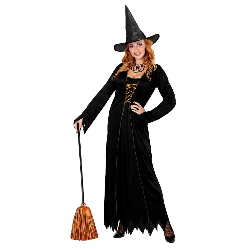 [WID52776] Glitter Witch Broom - Assorted Colours (Orange)
