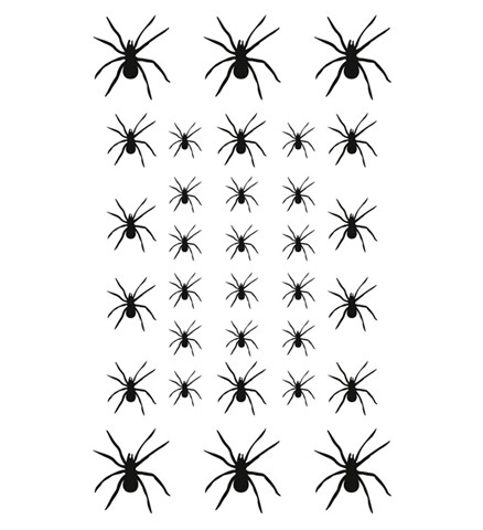 [WID40887] Planche de tatouages araignées
