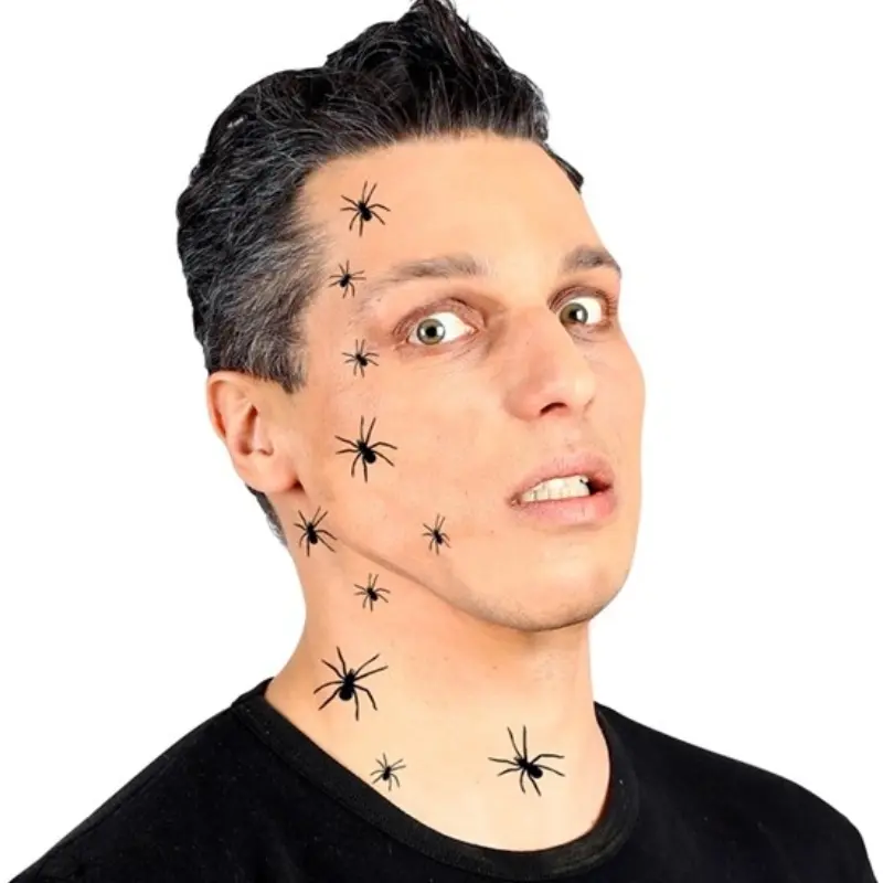 Planche de tatouages araignées