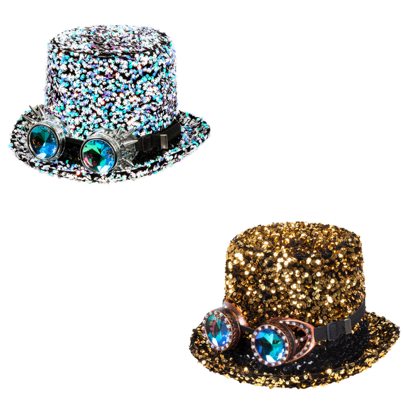 [BOL54564] Chapeau Desert Dream irisé avec lunettes (Or)