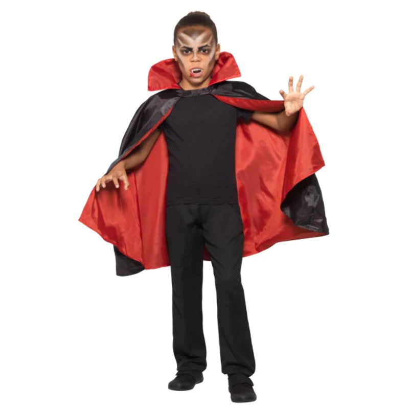 Cape enfant vampire noire et rouge