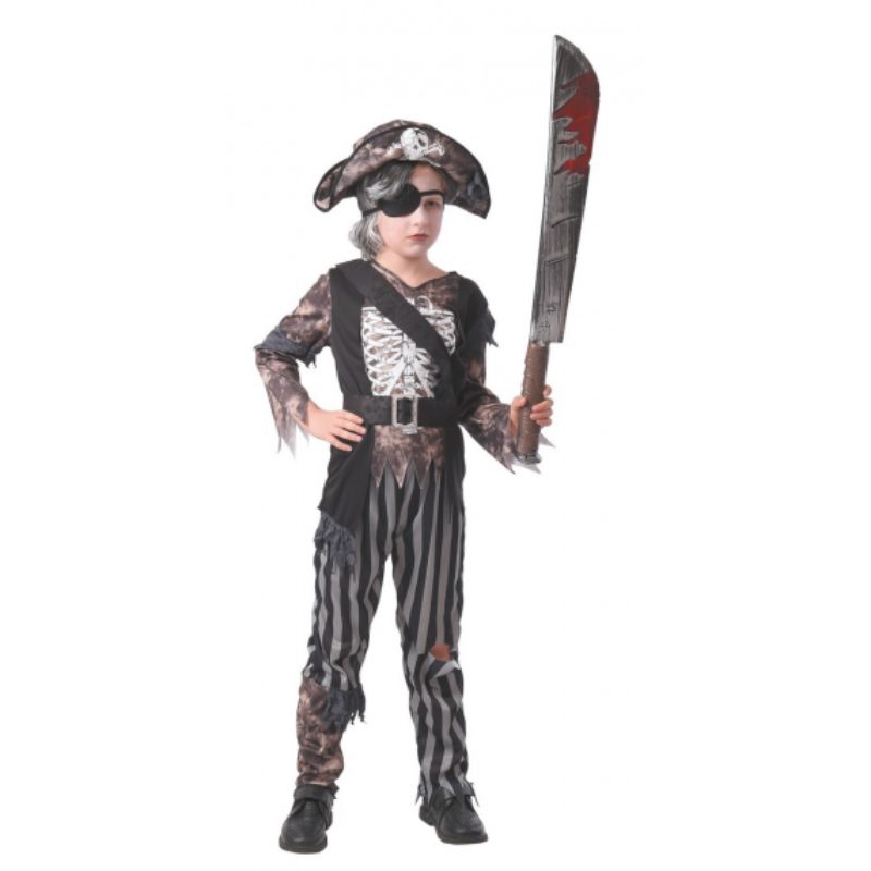 [PCL22091] Déguisement de pirate squelette pour garçon (5-6 ans)