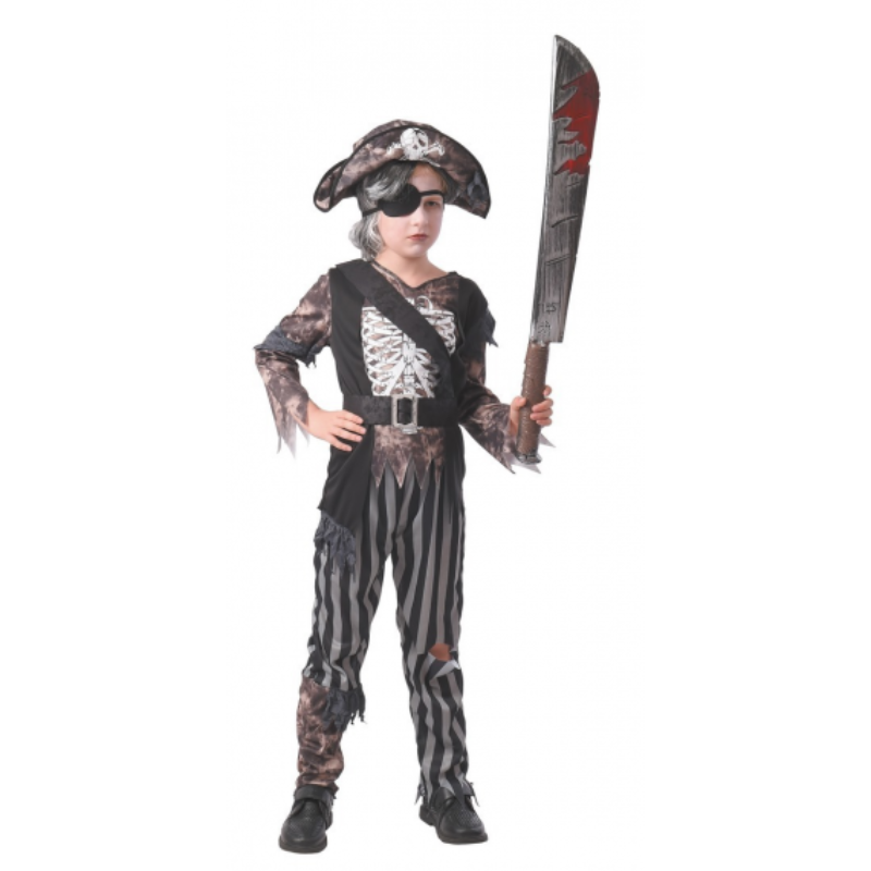 [PCL22091] Déguisement de pirate squelette pour garçon (5-6 ans)
