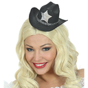 Mini chapeau noir de Cowboy avec étoile de Shérif