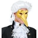 Masque long nez doré carnaval de venise