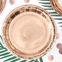 6 Assiettes rondes métallisées