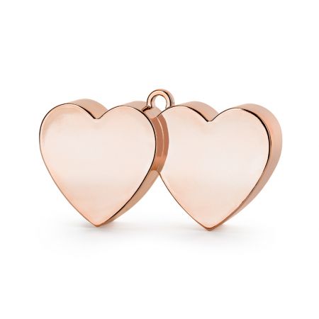 Poids double coeur rose gold