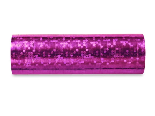 Serpentins holographiques fuchsia 3,8 m