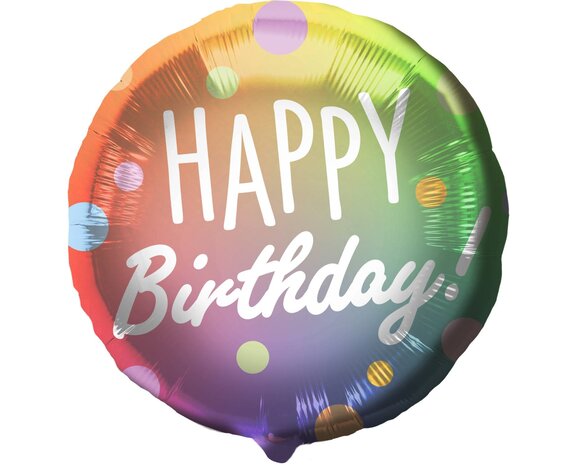 Ballon happy birthday ombré 45cm
