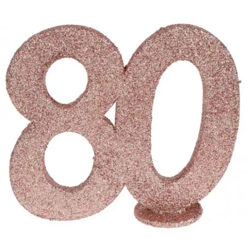 [SAN6915/80] Tischdeko 80 Roségold-Glitzer
