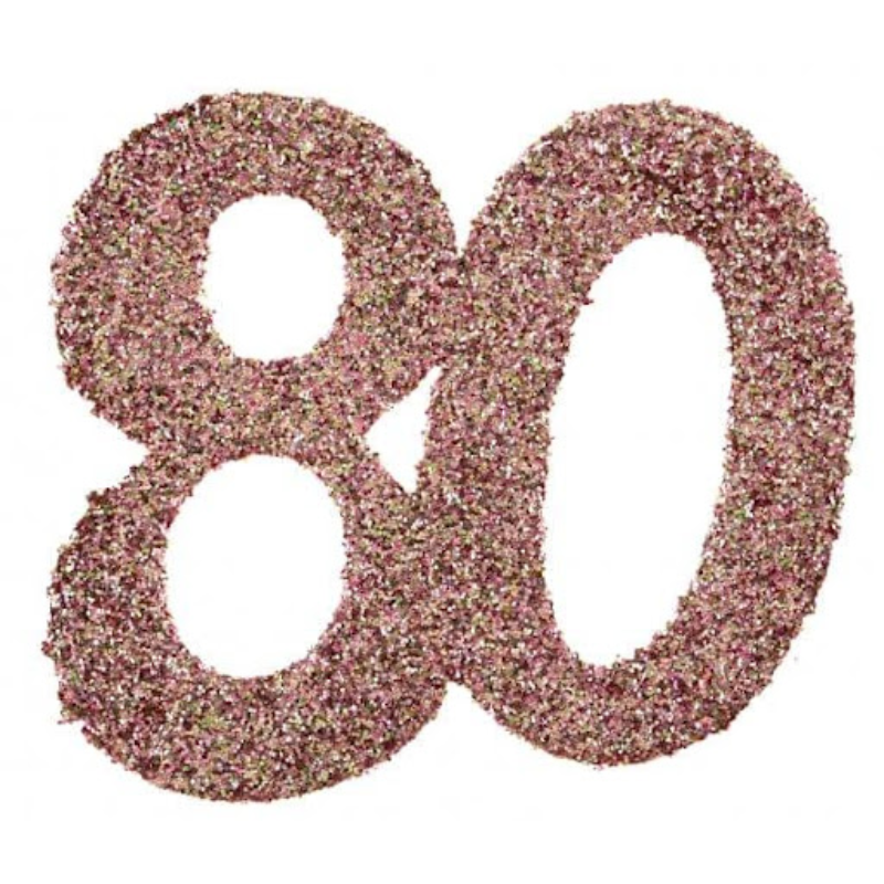 Confettis 80 ans paillettes rose gold