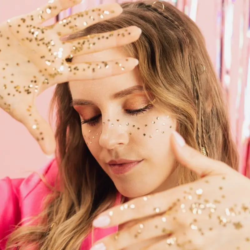 Paillettes or corps et visage 3g