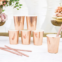 6 Gobelets rose gold