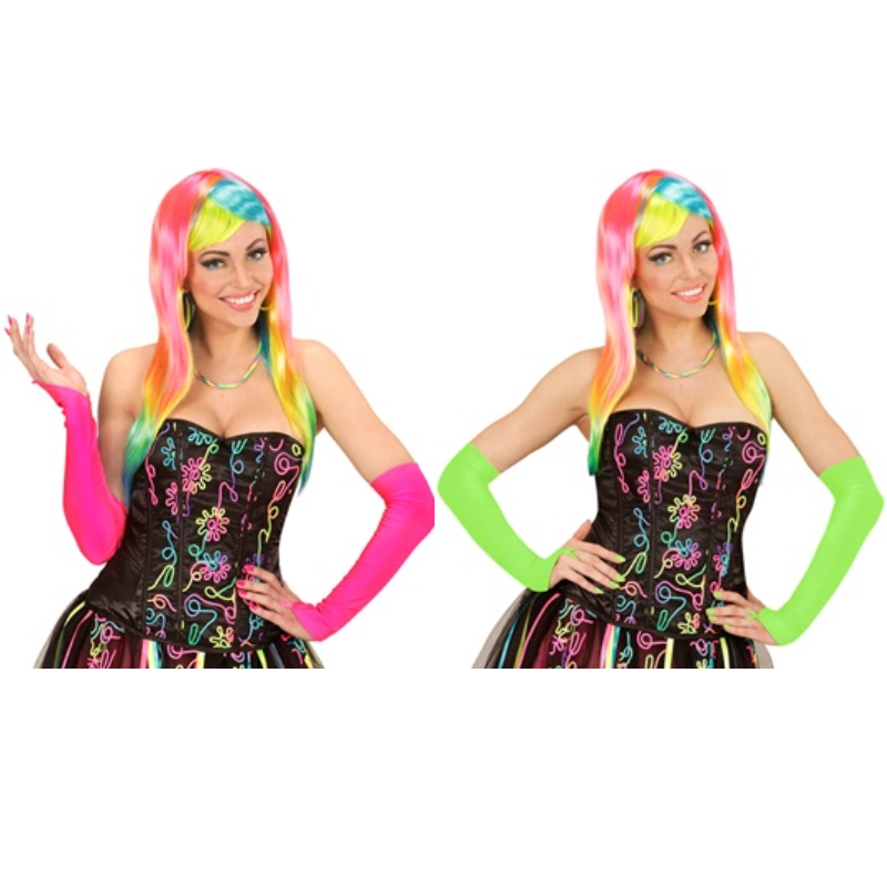 [WID00595] Neon Fingerless Gloves (Vert)