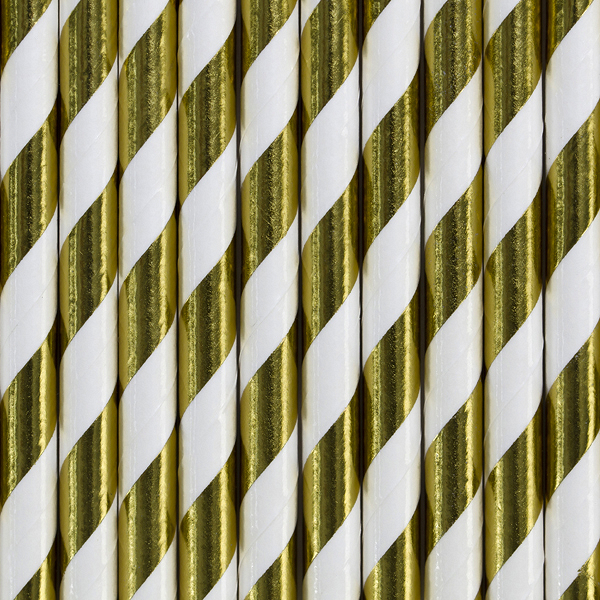[PARSPP1M-019] 10 Pailles en papier (Or)