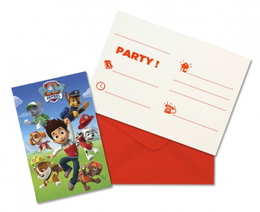 [FOL89441P] Paw Patrol invitations, pack of 6