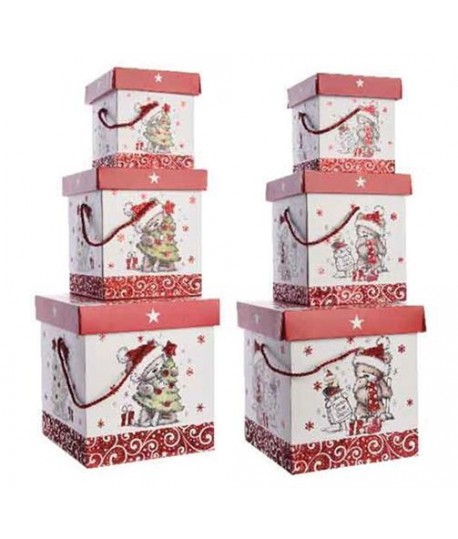 [12557] Geschenkbox "Christmas", kleiner Teddy, Größe M