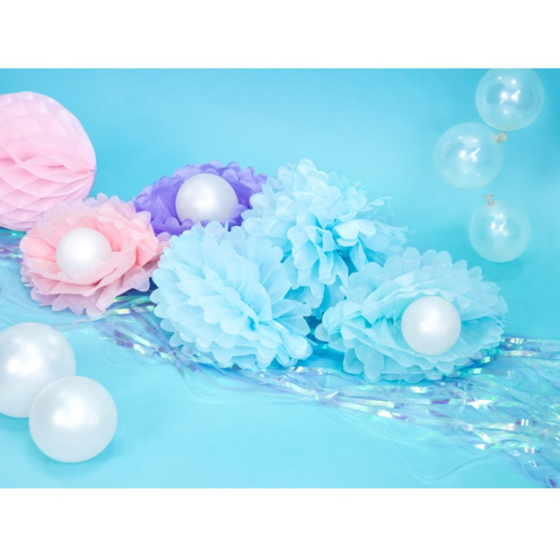 Light Blue Paper Pom-Pom 35 cm
