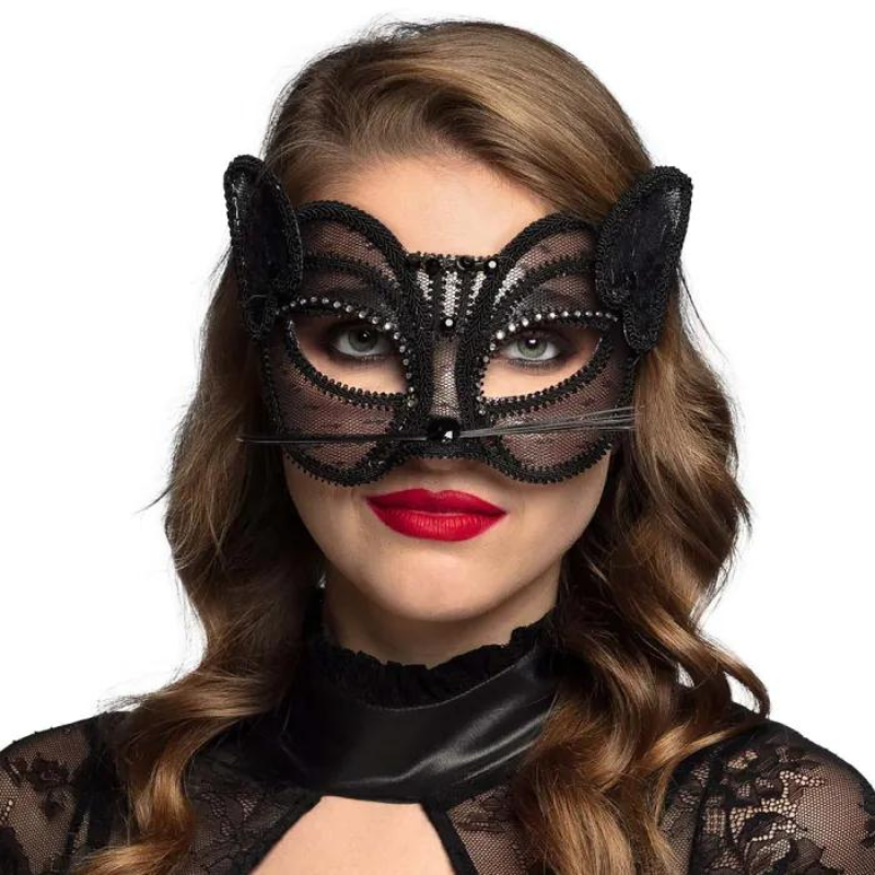 [BOL00202] Deluxe Katzenmaske aus Spitze