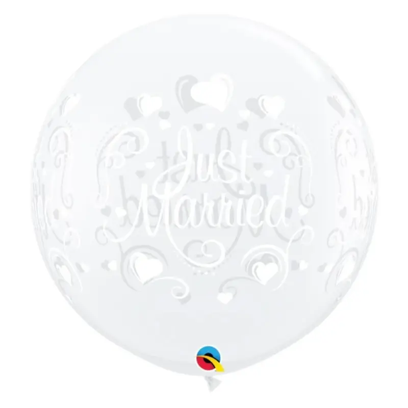 [ABC18849] Ballon latex 3' "Just Married"