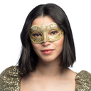 Mask Venetian metallic with glitter