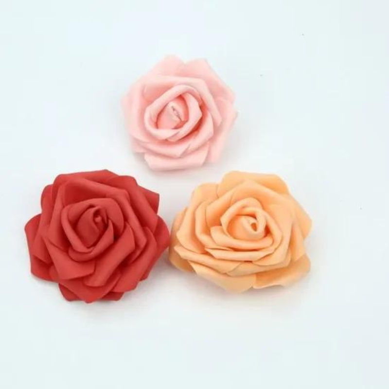 Set de 6 Roses sur tige 5cm