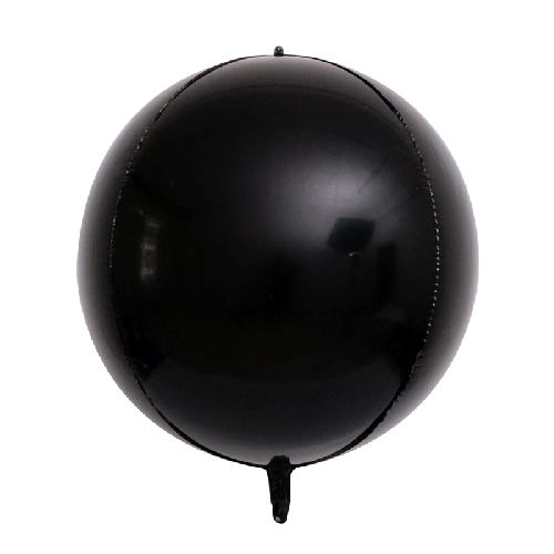 [ABCA2212-10] Ballon alu sphère noire 10"/25 cm - Eanjia