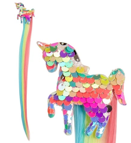 [WID03006] Extensions de cheveux licorne pailletées
