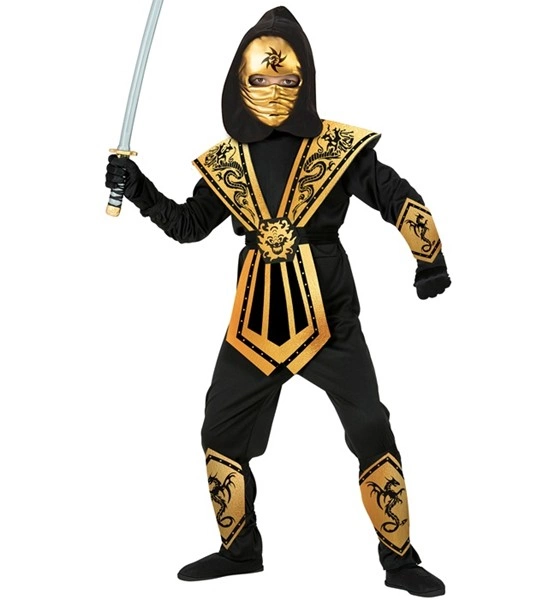 [WID40115] Gold Ninja Costume for Children (4-5 ans /116 cm)