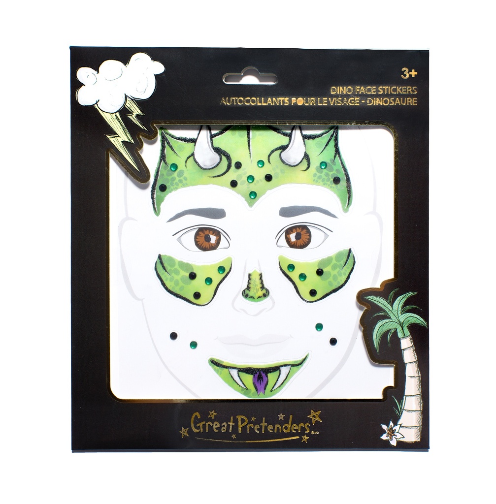 Autocollant visage Dinosaure