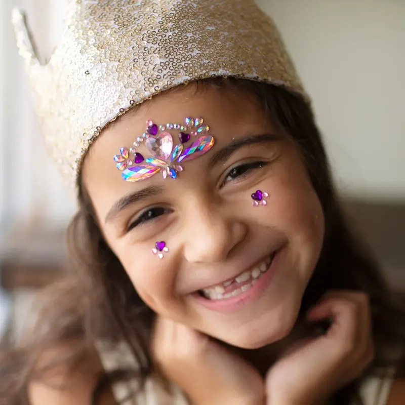 [GRE87654] Strass autocollant coeur pour enfant 