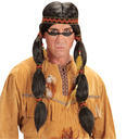 Perruque d'Amérindien avec bandeau