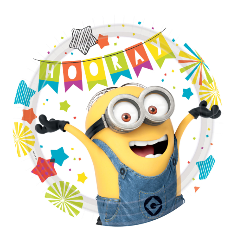 [AMS9907313-66] Assiettes en papier Minions, paquet de 8™