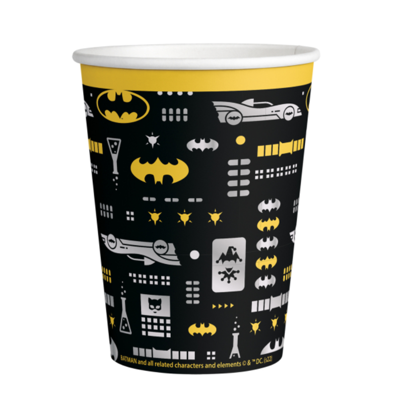 [AMS9915092] Gobelets en papier Batman, lot de 8