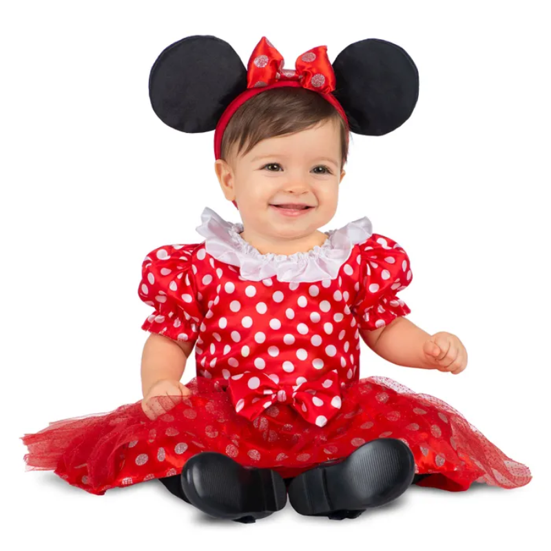 Déguisement de petite souris rouge à pois pour bébé