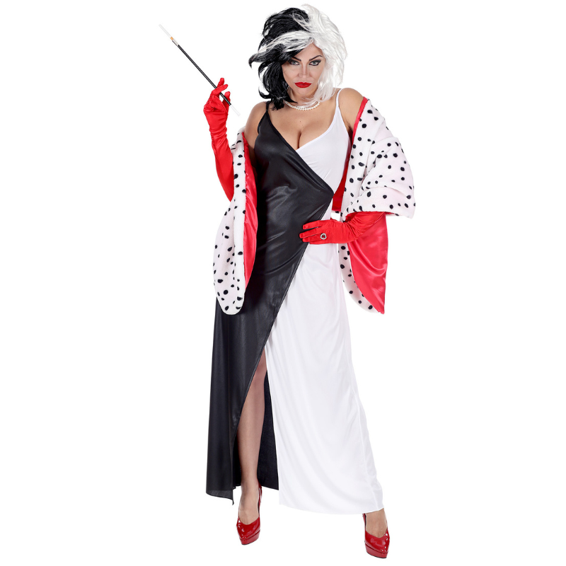 [wid75761] Robe Cruella longue avec gilet(demonia) (S)