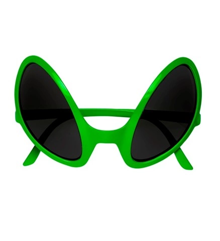 [WID0347O] Grüne Alien-Brille