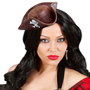 Mini chapeau tricorne de pirate en simili cuir