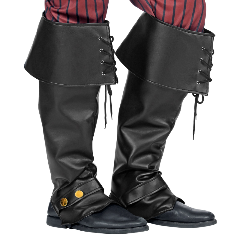 [WID09815] Paire de couvre-bottes noirs aspect cuir