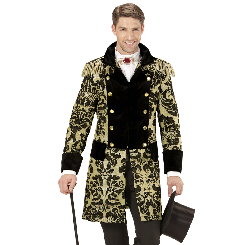 [WID59271] Déguisement homme manteau de parade doré (S)