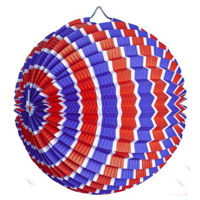 [GU30402] Lampion boule 25 cm FR/USA, paquet de 12