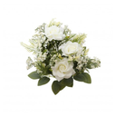Bouquet de 5 roses avec feuillage