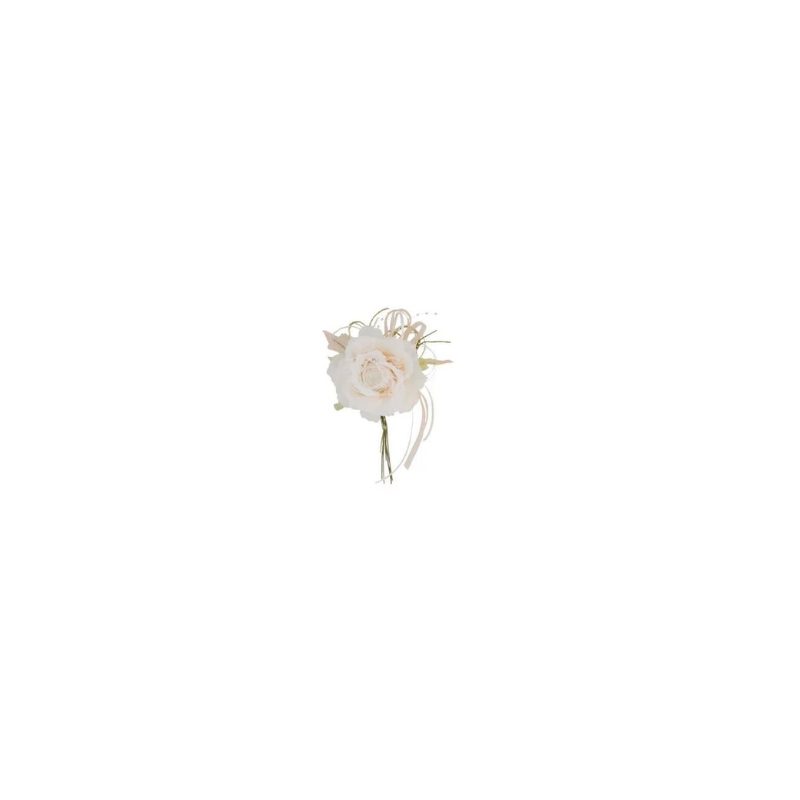 [CHA80427-01] Blume aus Spitze und Perlen (ivoire)