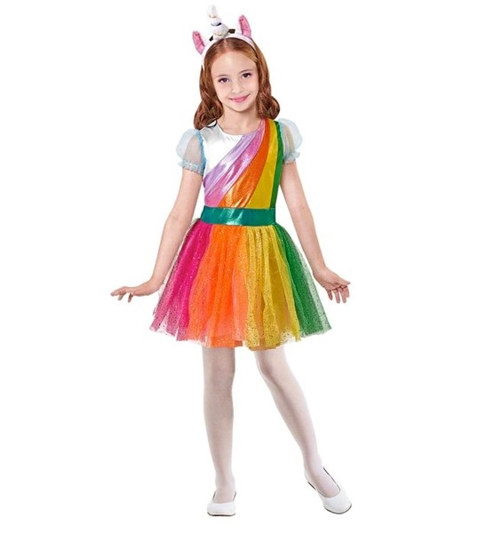 [wid07565] Einhorn-Kostüm für Mädchen (4-5 ans /116 cm)
