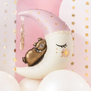 Ballon aluminium ours brun sur lune