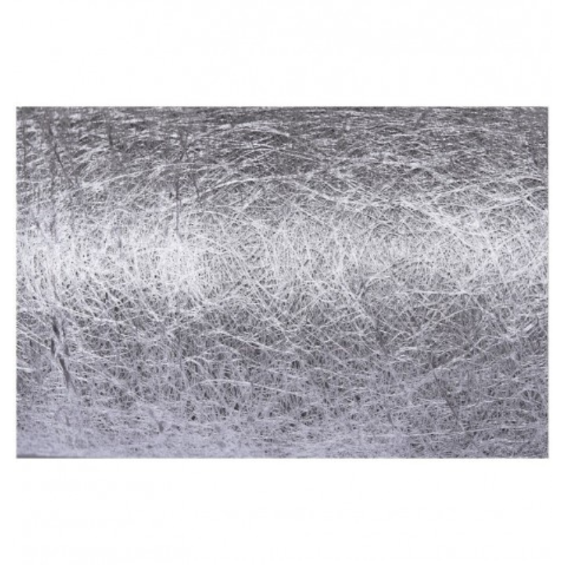[CHAC51030001] CHEMIN DE TABLE BRILLANCE 30CMX10M BLEU POLAIRE (Argent)
