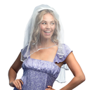Voile de mariée sur peigne